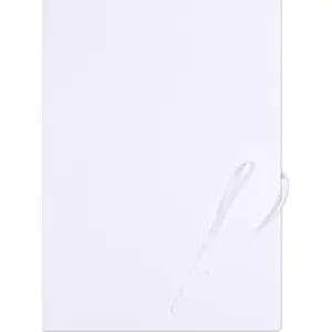 Document tie folder A4 Barbara — white tied A4 folder for papers