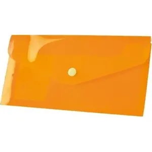 Envelope Tetis Koperta DL PP with snap closure, orange, pack of 12 (MPN 445915)