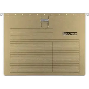 Hanging folder Donau with metal tongue, A4, 230 gsm, brown
