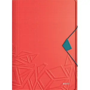 Folder LEITZ Urban Chic A4 document folder with zip, polypropylene, red