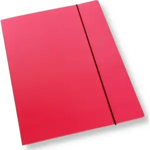 Папка для документов A4 с резинкой, Office Products, глянцевая розовая, 350 г/м², упаковка 10 шт.