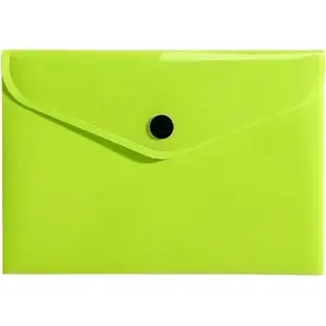 Document sleeve envelope A6 Biurfol, polypropylene (PP), neon yellow, lightweight protective pouch
