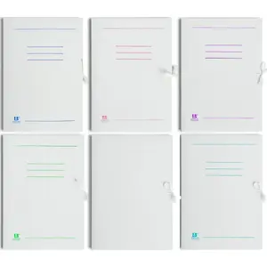 Folder with tie Barbara A4 BARBARA 0821016N white cardboard 350 g/m² 50 pcs