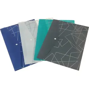 Plastic A4 Document Folder with Snap Fastener, Adar — Pack of 12