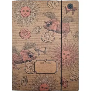 Folder A4 with elastic band Ziemia Obiecana Vintage 10 pcs — document storage, cardboard
