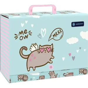 Document folder with handle Astra Meow XL — oversized file folder for papers and documents