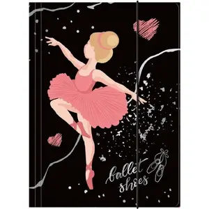 Folder with Elastic Closure Derform TGA4BL11 A4 — Ballet Dancer Print