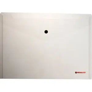 Envelope with snap closure Penmate A4 transparent (PP-231)