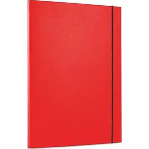 Staples office folder with elastic closure, red — model OB2038