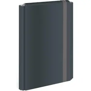 Folder with elastic band INTERDRUK A4 hard cover black