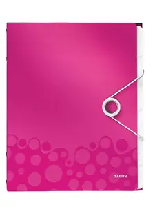 ESSELTE Leitz Divider Book WOW PP 12 tabs A4 Metallic Pink, 265×320×17 mm