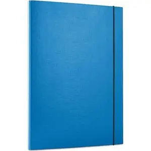 Staples document folder with elastic closure OB2035 — blue office file folder