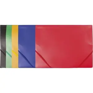 Plastic document folder with elastic D.Rect model 323384, black