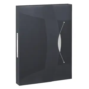 Box File ESSELTE Vivida PP A4 40 mm — polypropylene ring binder, black