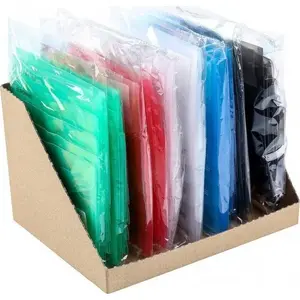 Envelope folder No name A6 115×150×8 mm PP 0.18 mm snap closure display mix