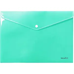 Document envelope Biurfol A4 polypropylene wallet with snap closure, pastel
