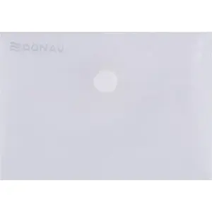 Envelope folder Donau with snap fastener, PP A7, 180 µm, transparent