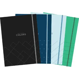 A4 cardboard document folder with elastic band TOP-2000 Top 2000 mix colors