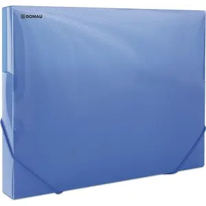 Document folder Donau A4 30 mm with elastic closure, blue (model 8545001PL-10)
