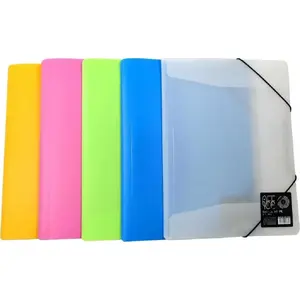Document folder with elastic band Ziemia Obiecana Teczka A4 PK MIX, A4 size, assorted colors