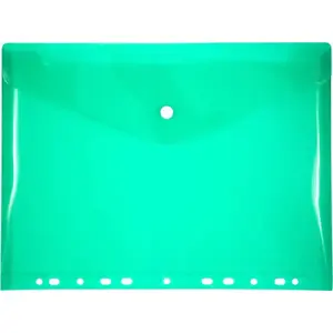 Plastic Folder Penmate Teczka PP A4 with Euro Perforation, Green