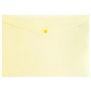 Folder KOH-I-NOOR A4 with snap closure, pastel yellow