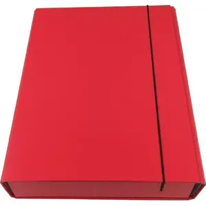 Document folder with elastic strap Ziemia Obiecana Teczka box 508486 red