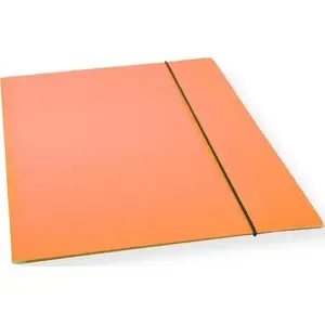 Папка с резинкой office products — A4 лакированная оранжевая, 300 г/м², упаковка 10 шт.