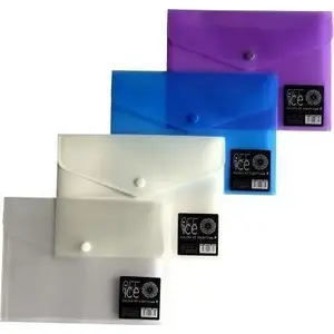 Folder Ziemia Obiecana A5 PP envelope with snap closure, assorted colors