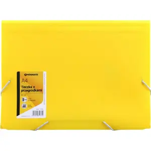 Penmate A4 document folder with dividers, model PP-104, yellow