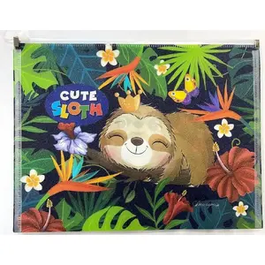 Folder Fresh Teczka A4+ with plastic zipper Leniwiec – A4+ document folder, zipper closure