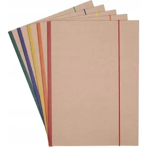 Folder with elastic PBS Connect OFFICE PRODUCTS Eco Kraft, cardboard A4, 300 gsm, 3-pocket