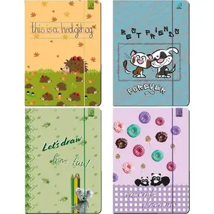 Document folder Bee-bee Teczka A4 with elastic closure — A4 size, mixed animal print