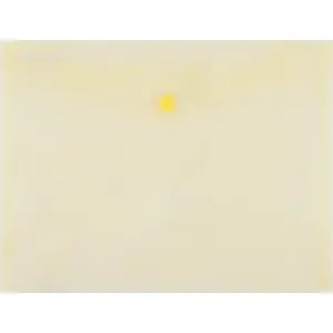 Document envelope Donau C5 transparent yellow PP 240×186 mm 0.18 mm with snap closure
