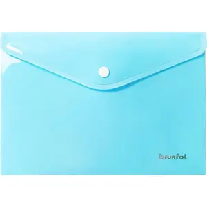 Document Envelope Biurfol A5 Plastic Snap Closure, Pastel, PP
