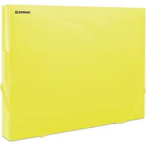 Document folder with elastic Donau DONAU model 8545002PL-11, A4, polypropylene, 700 µm, 30 pockets, transparent yellow