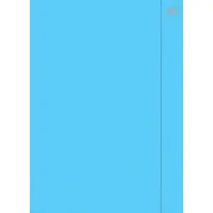 Folder with elastic band INTERDRUK A4+ Fluo blue — A4+ document folder with closure