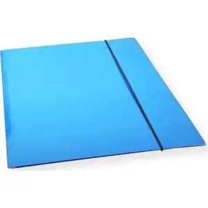 Папка A4 с резинкой, глянцевая синяя, картон 300 г/м², упаковка 10 шт. — office products