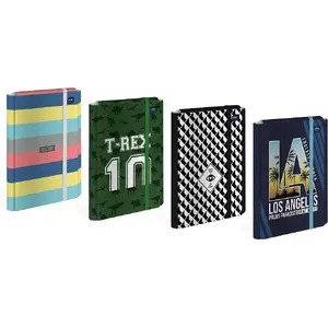 Folder with elastic band INTERDRUK Teczka A4 hard cover Boys — A4 document file, plastic-coated hardboard