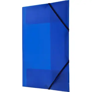 Document folder Tetis model BT624-N A4 plastic folder with corner elastic, blue