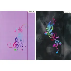 Document folder TEKA Teczka z gumką A4 Music — A4 size elastic-fastened folder, music-themed design