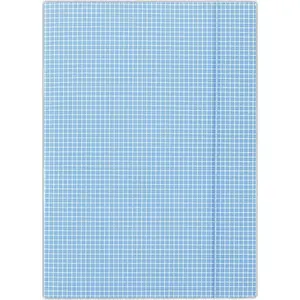 Folder with elastic band Donau FEP10, cardboard A4, 400 gsm, 3-flap, blue check