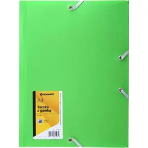 Document folder Penmate Teczka z gumką A4 PP-101 green – A4 size, elastic closure, plastic (PP)