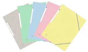 Folder A4 TOP-2000 Oxford 400117805 — cardboard, 245×320 mm, blue/green/grey/yellow/pink