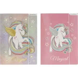 Document Folder with Elastic STARPAK A4 Unicorn – pack options 10/100 pcs