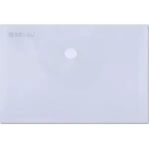 Document envelope Donau A6 transparent PP folder with snap fastener, 180 µm