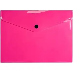 Document envelope A5 Biurfol neon pink, polypropylene (PP), slim folder for papers