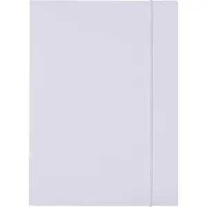 Папка с резинкой Office Products Budget, картон A4, 250 г/м², 3 секции, белая