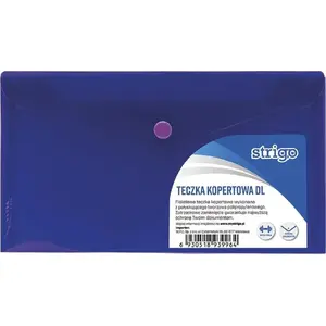 Envelope folder Strigo SF015 DL transparent purple — document sleeve for DL-size papers