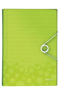 Папка LEITZ Leitz WOW, полипропилен (PP) зелёная металлик, A4, 254×330×38 мм